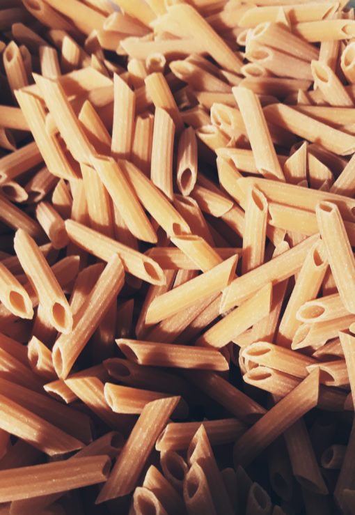 Penne lentilles corail